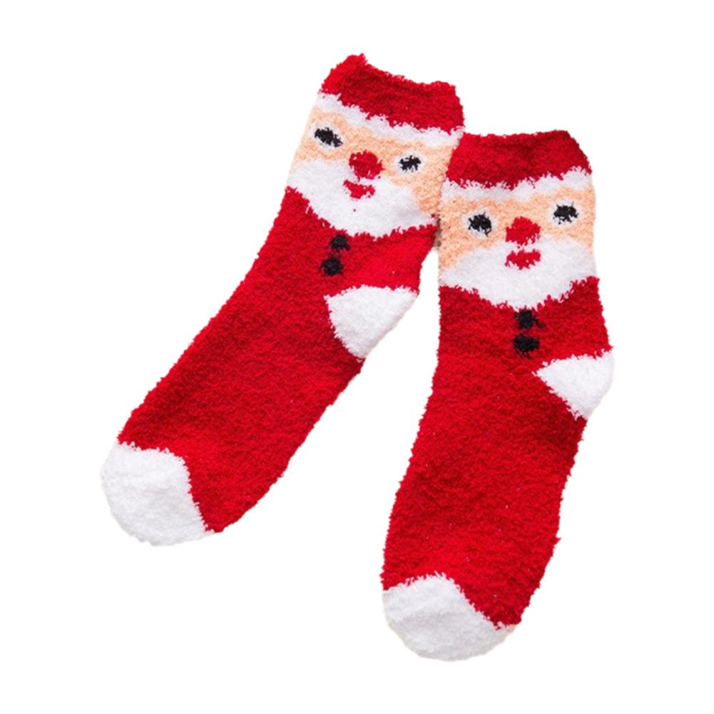 thumbnail image 4 of Wartleves Calcetines navideños mullidos para mujer, ropa de dormir de invierno de polar coral acogedora EE. UU., 4 of 7