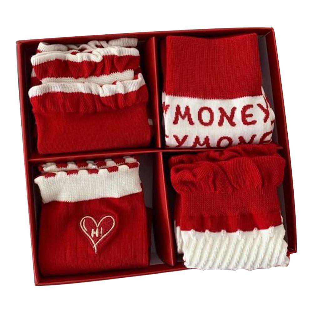 thumbnail image 4 of Wartleves ¿Caja de regalo de calcetines navideños rojos para mujer?, 4 of 7