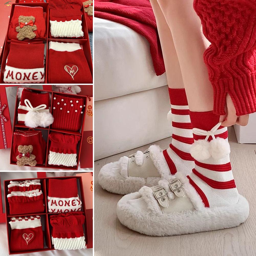 thumbnail image 3 of Wartleves ¿Caja de regalo de calcetines navideños rojos para mujer?, 3 of 7