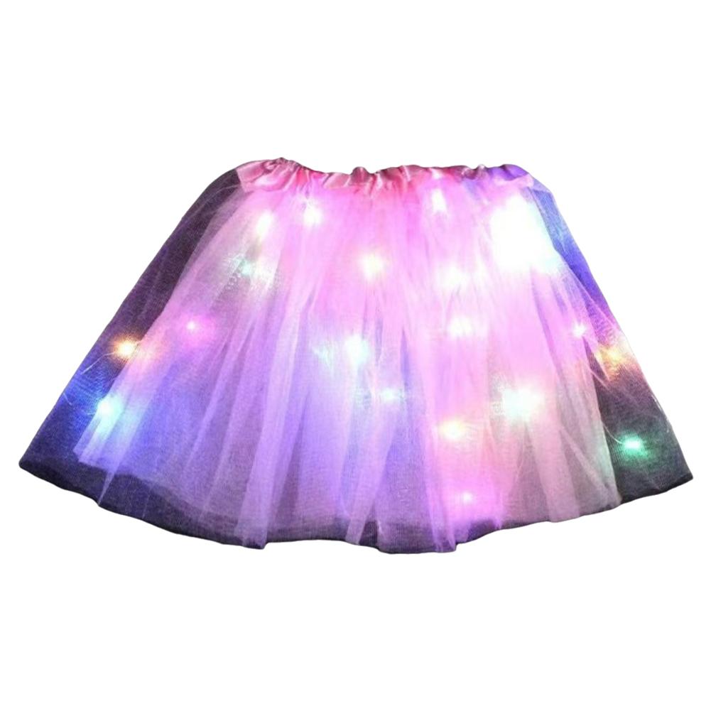 thumbnail image 4 of Ruifaya Faldas tutú para niñas con luces LED brillantes de Rtyweth con luz de neón, vestido corto de princesa para ballet, baile, hada, regalo de fiesta para niños, disfraz, 4 of 7