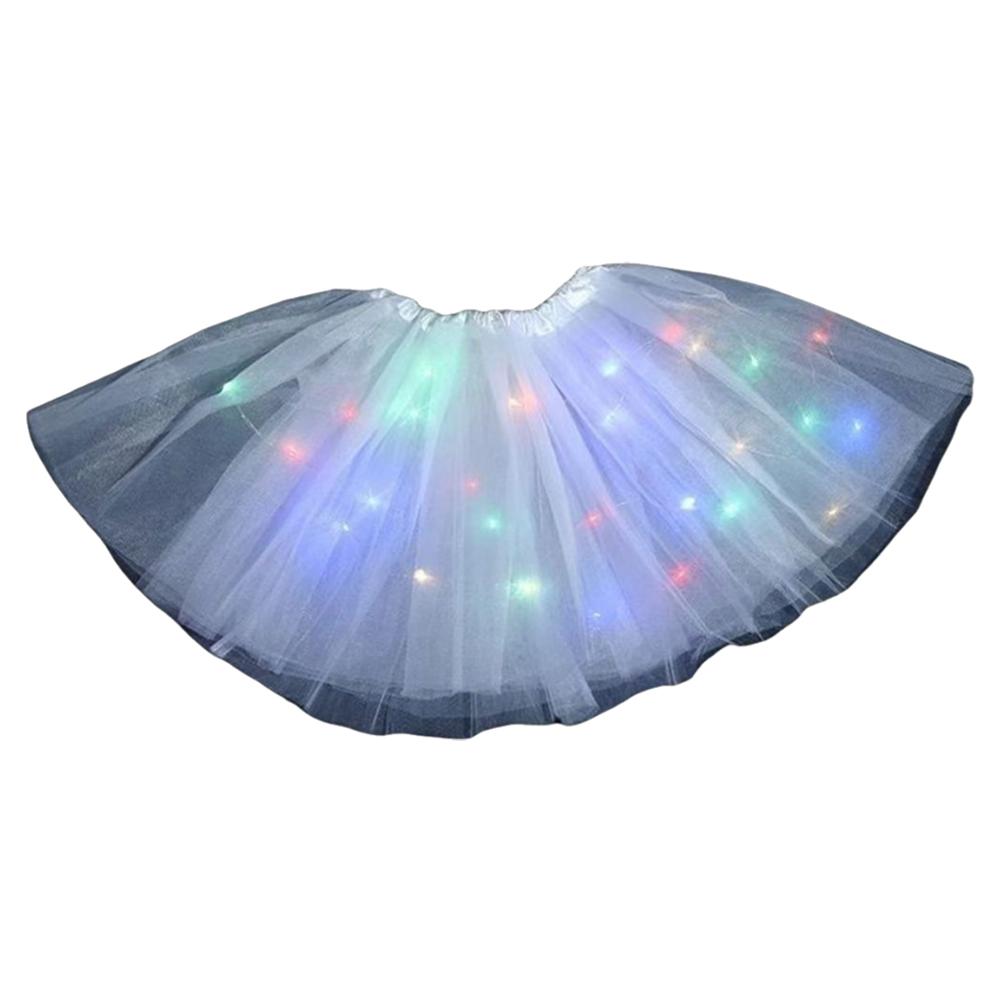 thumbnail image 5 of Ruifaya Faldas tutú para niñas con luces LED brillantes de Rtyweth con luz de neón, vestido corto de princesa para ballet, baile, hada, regalo de fiesta para niños, disfraz, 5 of 7