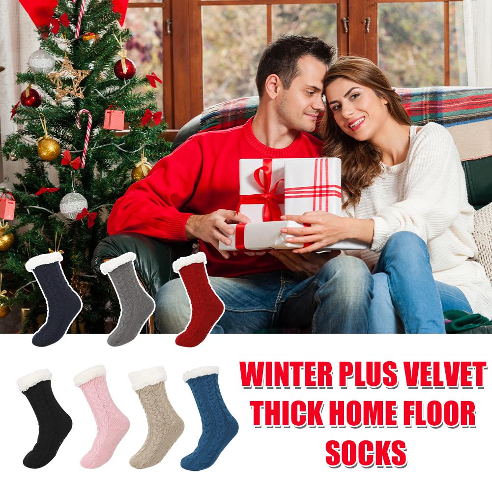 thumbnail image 3 of Wartleves Calcetines peludos para mujer, mullidos, acogedores, cálidos, suaves y cómodos, para el invierno, calcetines gruesos nuevos, 3 of 7