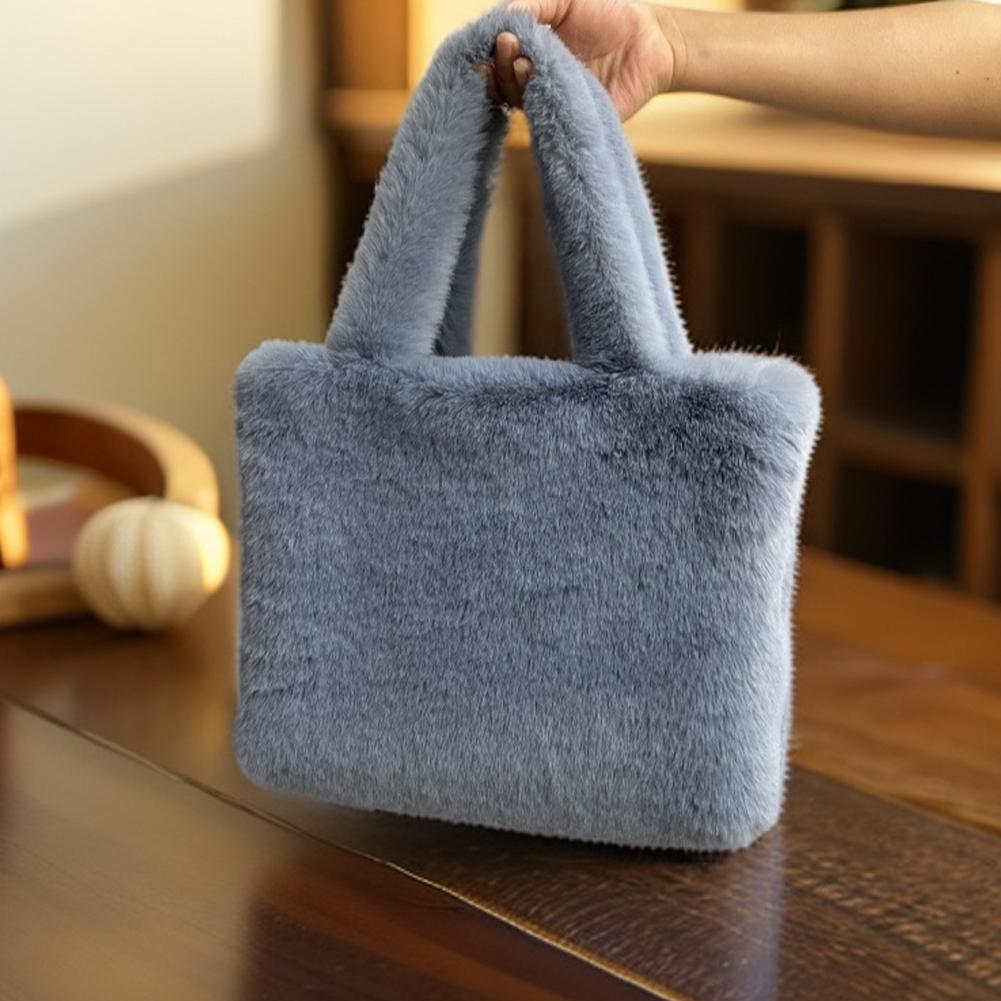 thumbnail image 4 of Ruifaya Bolso de hombro de felpa esponjosa de gran capacidad/, 4 of 7