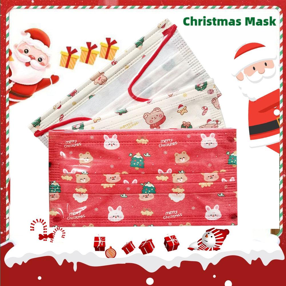 thumbnail image 3 of Wartleves Mascarilla protectora desechable con bonitos dibujos navideños, transpirable, a prueba de polvo ✨d, 3 of 7