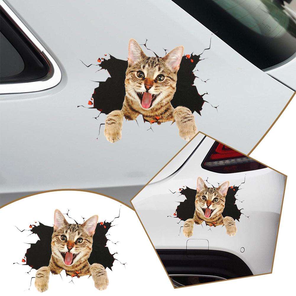thumbnail image 2 of SGACAI Calcomanía de PVC con diseño de gato para coche, resistente a los arañazos, para decoración de motocicletas y automóviles, 2 of 7
