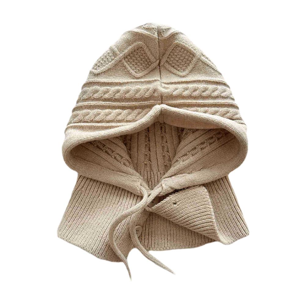 thumbnail image 4 of Wartleves Gorro pasamontañas a prueba de viento con cuello cálido y bufanda con capucha, gorro de punto, gorro tipo capa, 4 of 7
