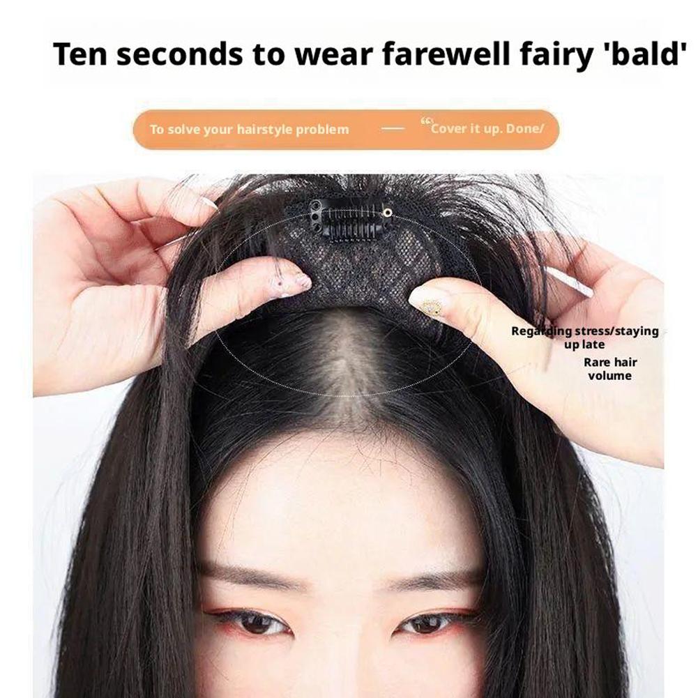 thumbnail image 2 of SGACAI Postizo de pelo para mujer, con clip, de seda, para peluquín, de moda real♯, 2 of 7
