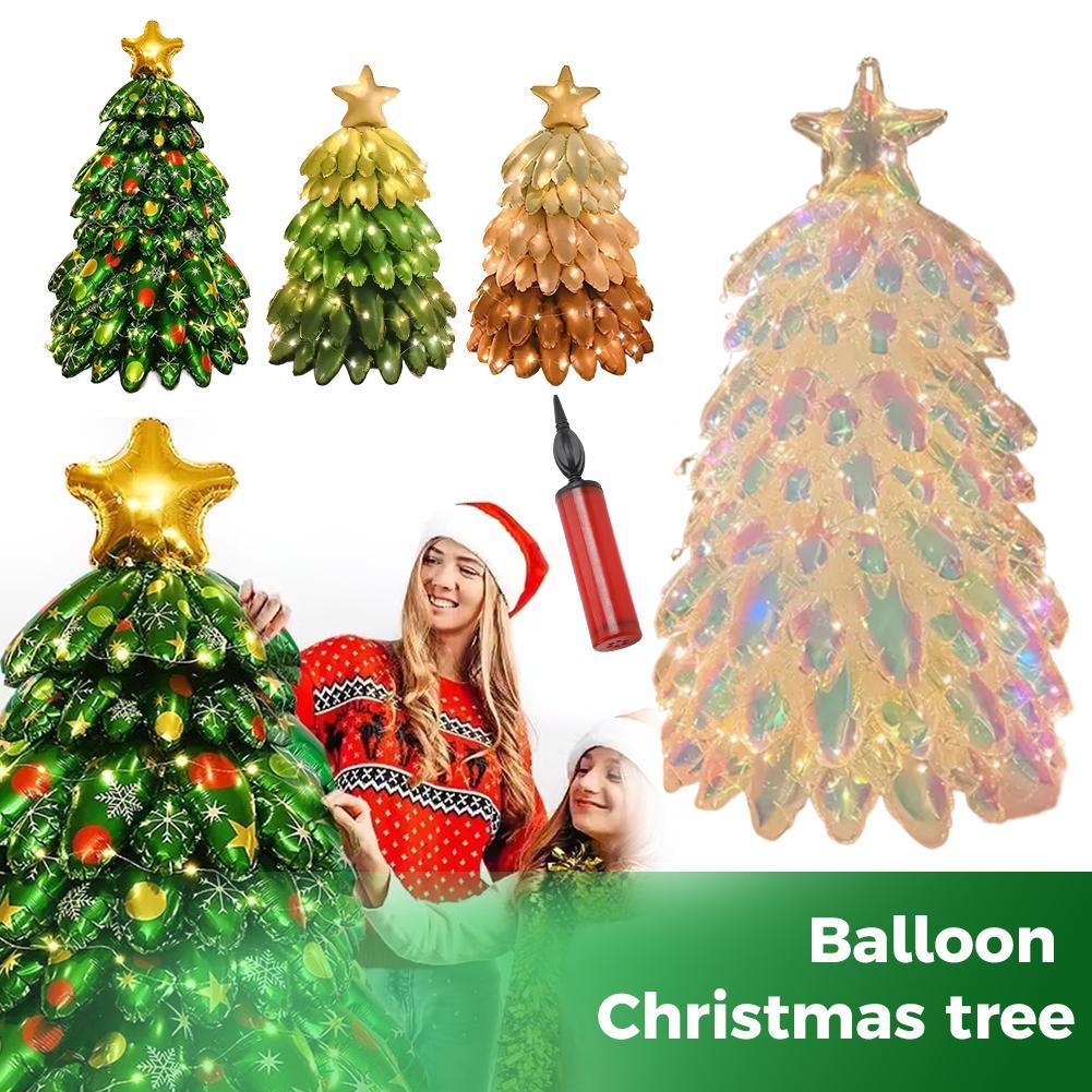 thumbnail image 2 of SGACAI Fondo de pared con globos y árboles de Navidad de colores, diseño de película de globos K8E7, 2 of 7