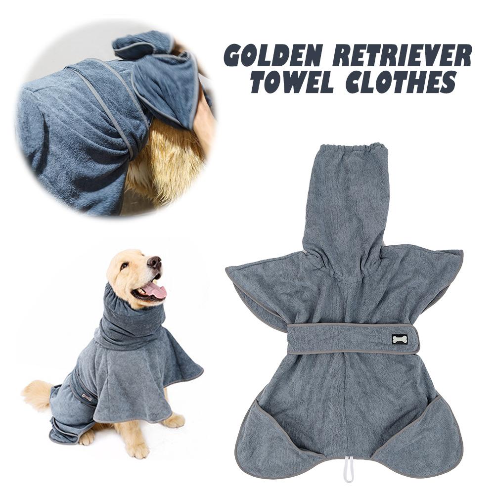 thumbnail image 2 of Wartleves 1X Albornoz para perros y mascotas Toalla de baño Bata de secado Super absorbente Bata nueva en el Reino Unido, 2 of 7