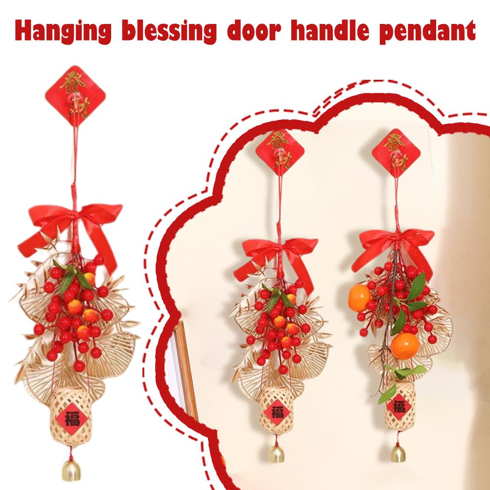 thumbnail image 2 of SGACAI Adornos para colgar en la puerta del Año Nuevo chino, hechos a mano, para fiestas, para pared y ventana, W8, 2 of 7