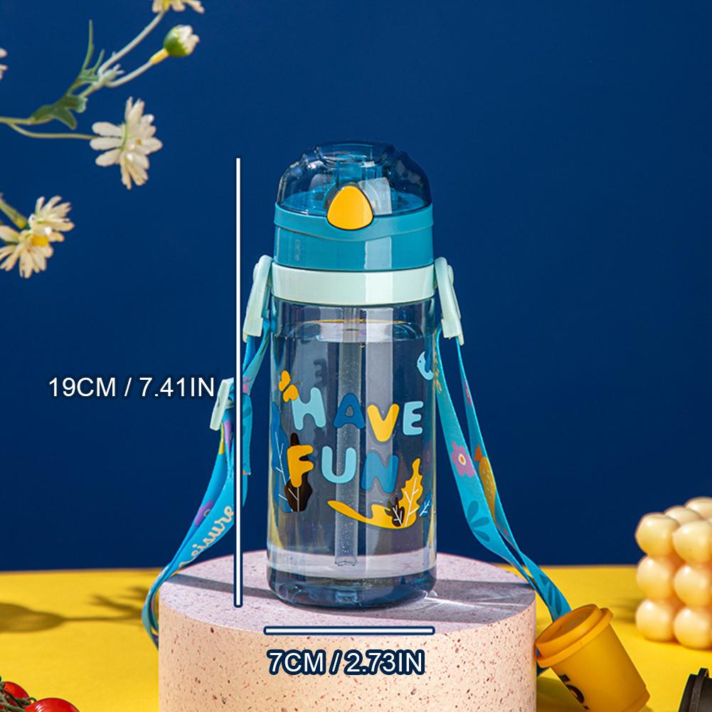 thumbnail image 5 of SGACAI Vaso de agua portátil para deportes al aire libre, inclinado, de mano, con pajita abatible, 520 ml, Hot U1, 5 of 7