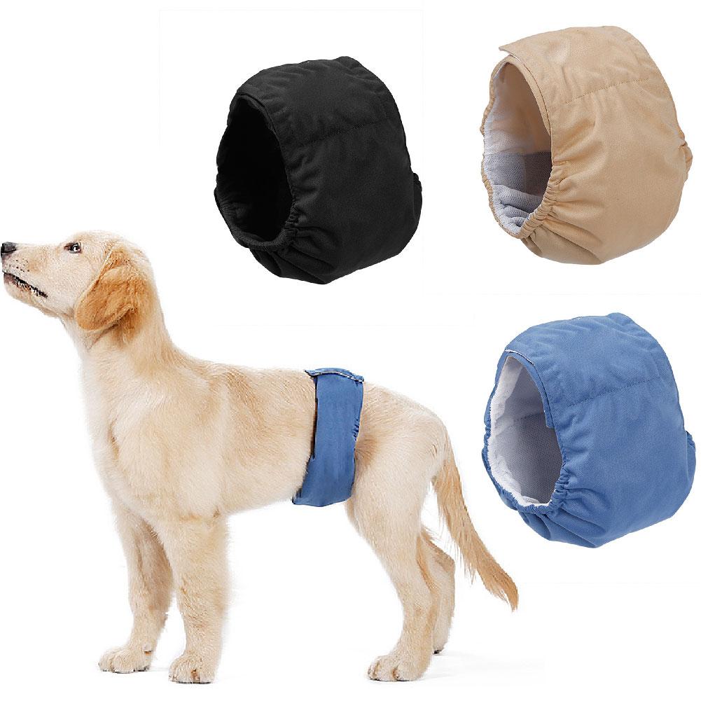 thumbnail image 2 of Ruifaya Pañales para mascotas, tamaño S-2XL, para perros machos, cachorros, banda para el vientre, bragas sanitarias lavables, 2 of 7