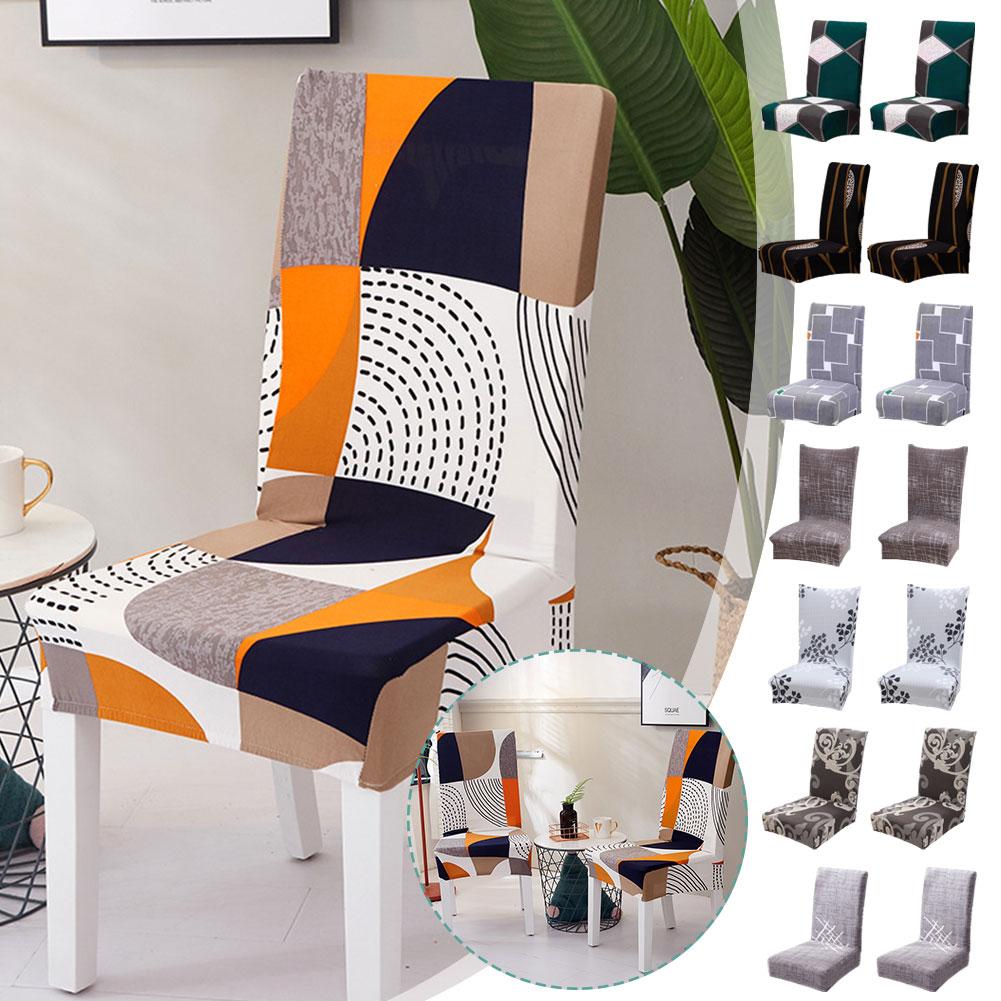 thumbnail image 2 of Ruifaya Juego de 2 fundas para sillas de comedor Lttoisl, funda elástica estampada para silla de comedor, funda protectora de silla de cocina de licra extraíble y lavable, protector de asiento para, 2 of 7