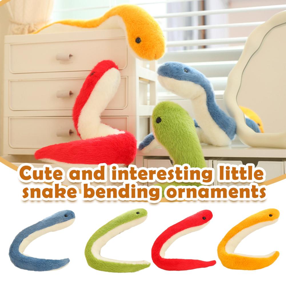thumbnail image 3 of Ruifaya Muñeco de peluche de tela con forma de serpiente, juguete súper suave, divertido, decoración para el hogar, regalos de cumpleaños, lote R8, 3 of 7