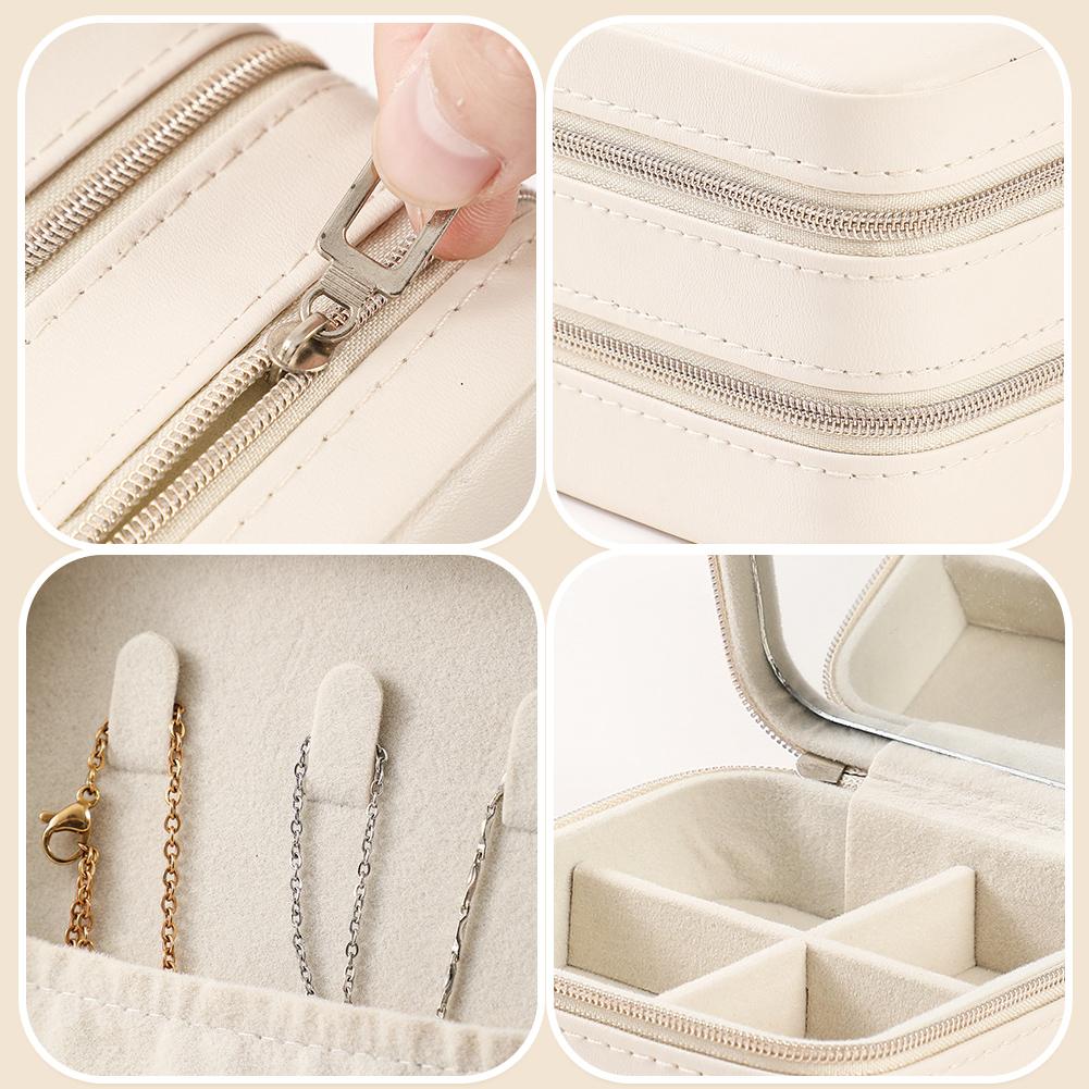 thumbnail image 3 of SGACAI kkiuop Caja de almacenamiento de joyas, aretes, collares, embalaje, almacenamiento de anillos, caja portátil S0v4 Almacenamiento de joyas, caja para el hogar,, 3 of 7