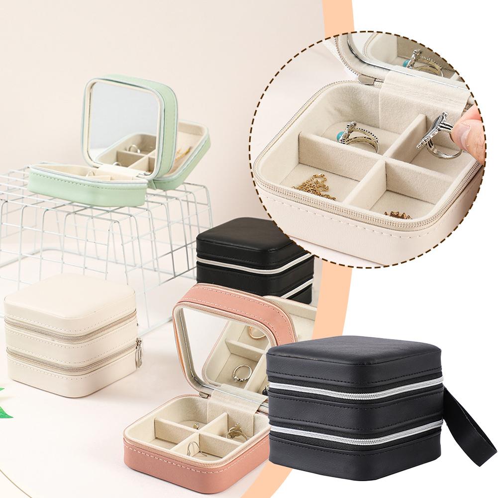 thumbnail image 2 of SGACAI kkiuop Caja de almacenamiento de joyas, aretes, collares, embalaje, almacenamiento de anillos, caja portátil S0v4 Almacenamiento de joyas, caja para el hogar,, 2 of 7