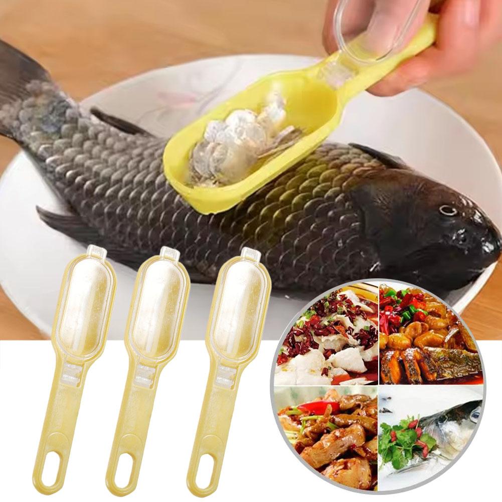 thumbnail image 2 of Ruifaya Cepilladora de pescado manual portátil con cubierta de plástico, herramienta para pelar B1X0, 2 of 7