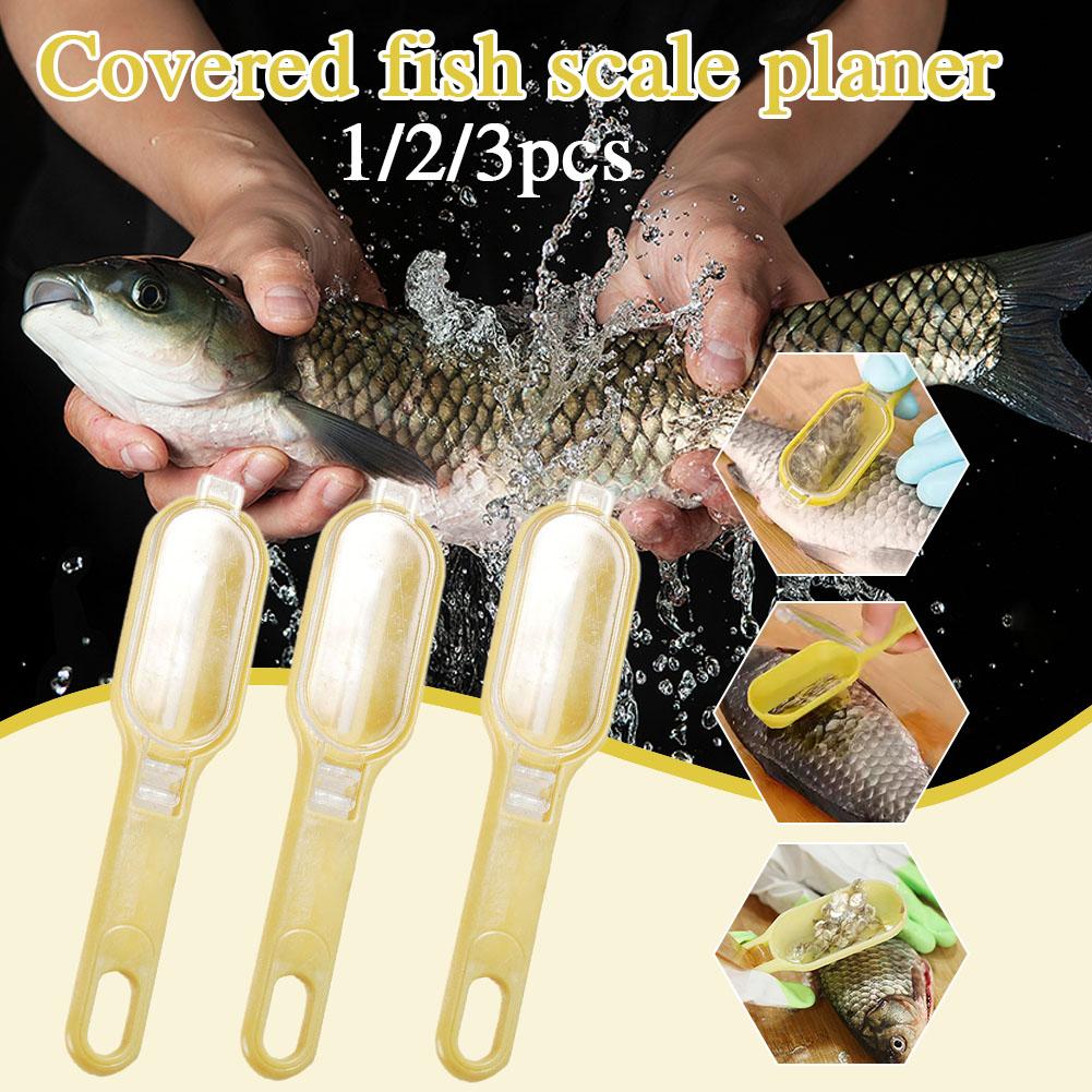 thumbnail image 4 of Ruifaya Cepilladora de pescado manual portátil con cubierta de plástico, herramienta para pelar B1X0, 4 of 7
