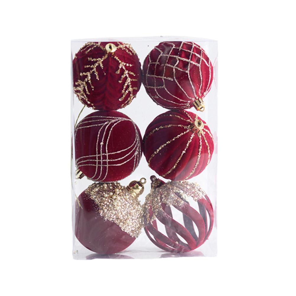 thumbnail image 4 of SGACAI Bolas de Navidad de terciopelo Adornos de Hobby Lobby Bolas de Navidad irrompibles 8 cm M, 4 of 7