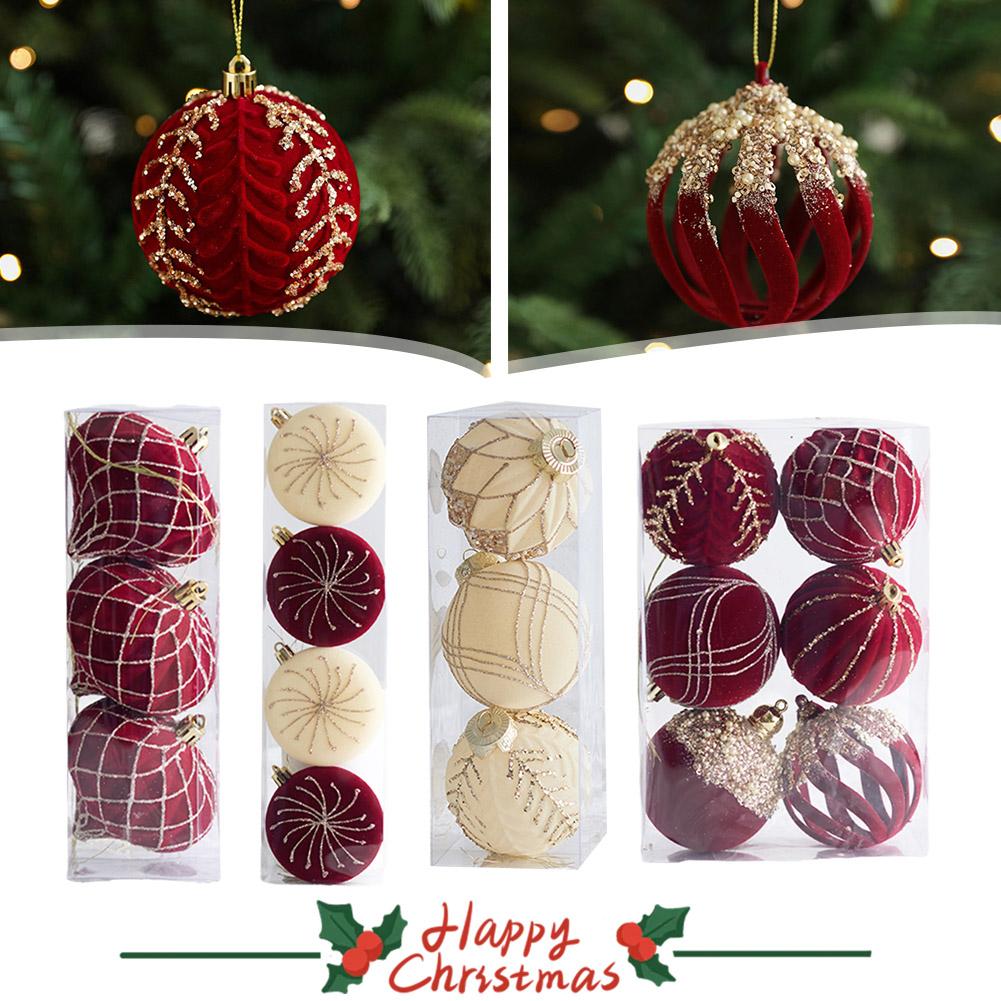 thumbnail image 2 of SGACAI Bolas de Navidad de terciopelo Adornos de Hobby Lobby Bolas de Navidad irrompibles 8 cm M, 2 of 7