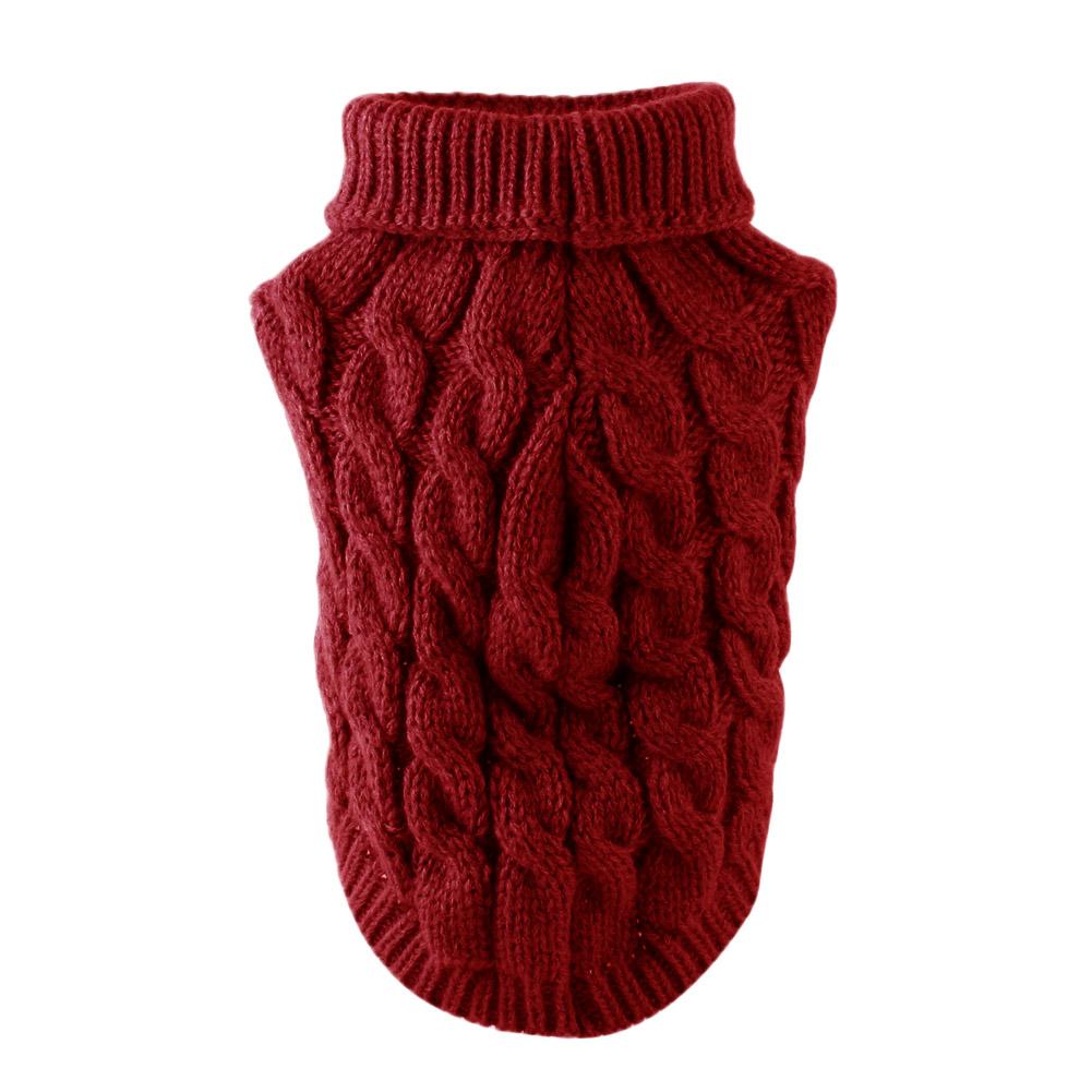 thumbnail image 5 of SGACAI Ropa para mascotas de otoño e invierno Suéter de punto de cuello alto informal y cálido C ✨s, 5 of 7