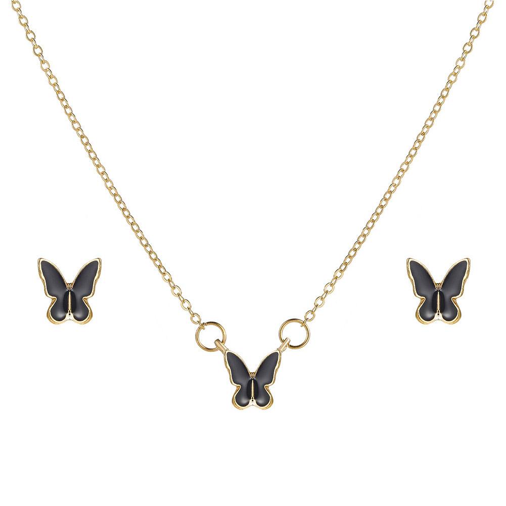 thumbnail image 4 of Wartleves Conjunto de collar y pendientes de mariposa, 4 of 7