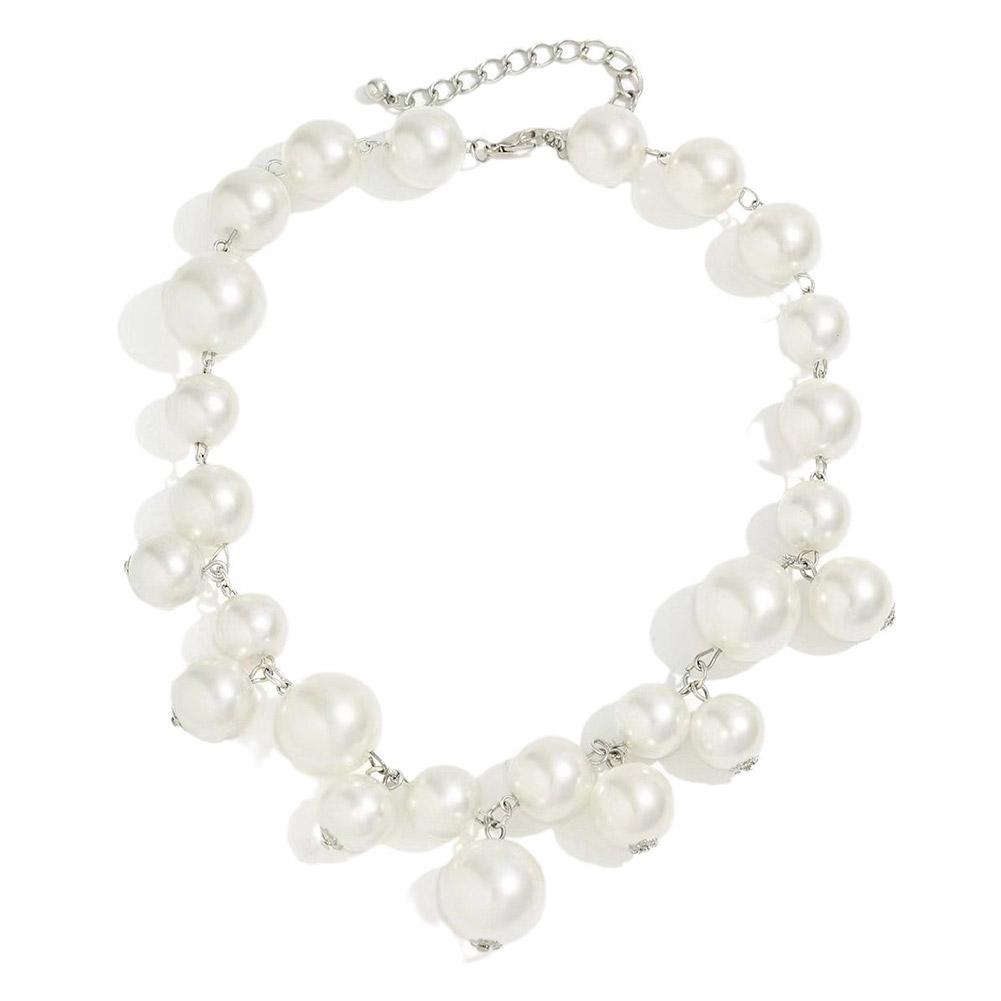 thumbnail image 5 of SGACAI Collar corto de cuentas grandes exageradas para mujer, diseño minimalista, lote P7, 5 of 7
