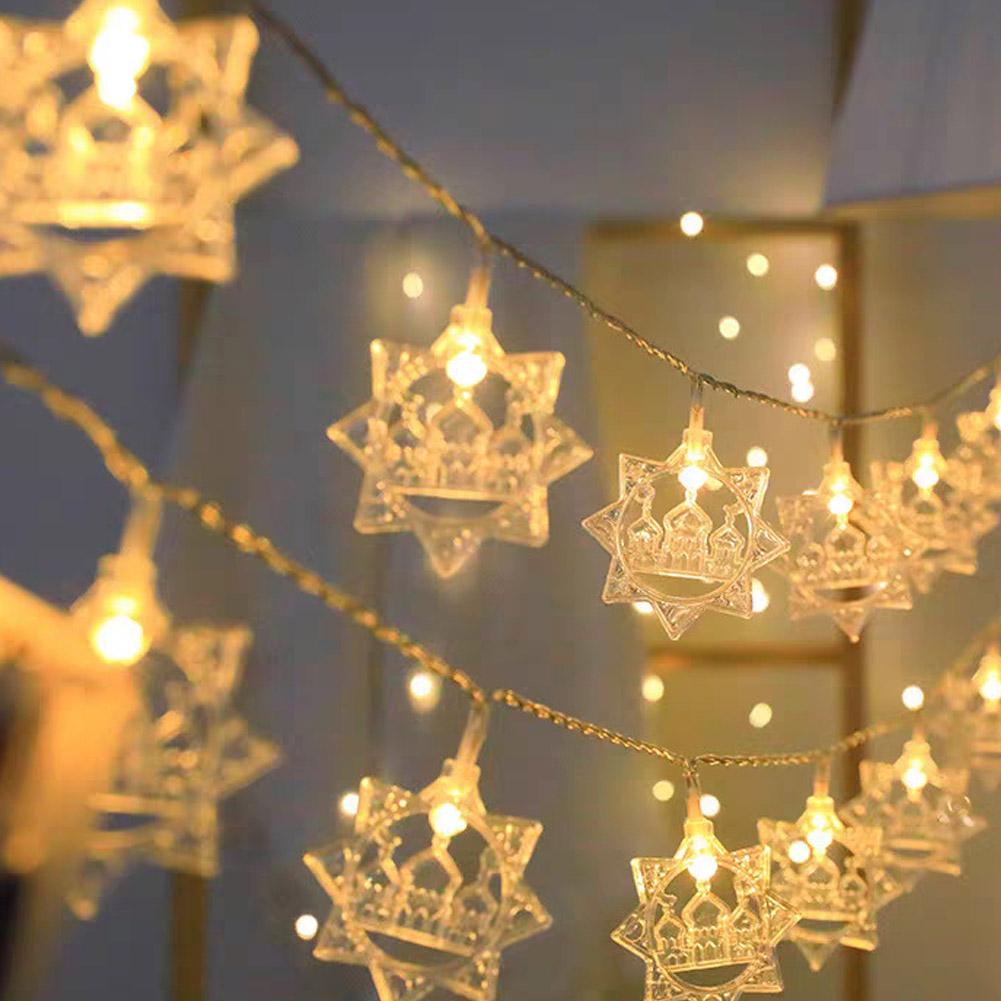 thumbnail image 4 of SGACAI Cadena de luces LED con forma de hada de la luna y la estrella de Ramadán, regalo de Eid Mubarak, decoración islámica, 4 of 7