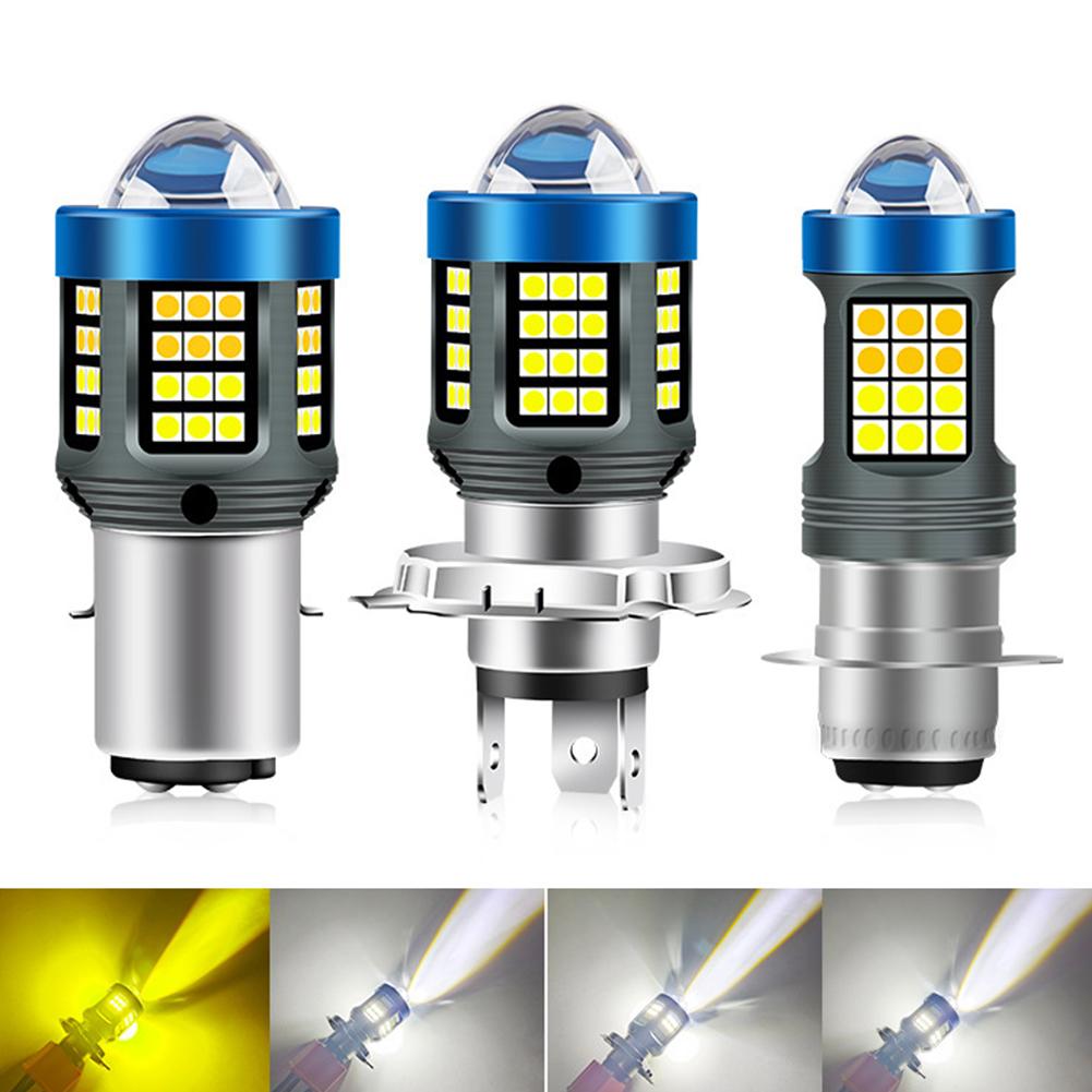 thumbnail image 3 of Ruifaya Faro LED para motocicleta H4 BA20D P15D blanco/amarillo de luminosidad ultraalta Lote C9, 3 of 7
