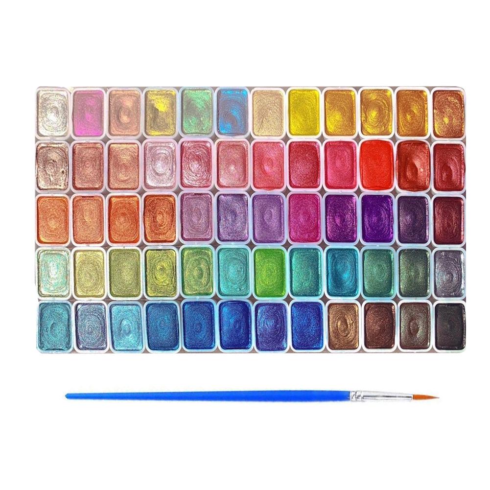 thumbnail image 5 of Wartleves Juego de pintura de acuarela cambiante, 20 colores de pigmento de acuarela perlado, nuevo, 5 of 7