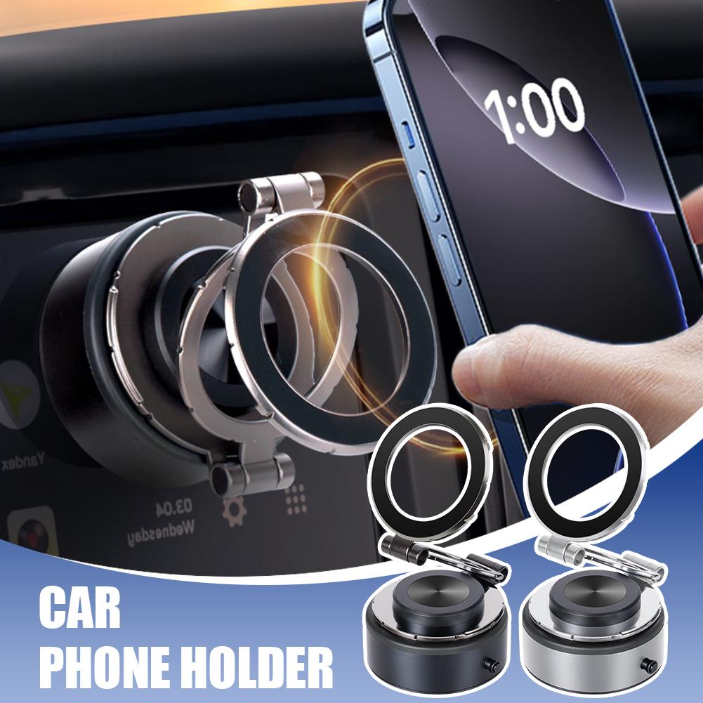 thumbnail image 3 of Ruifaya Soporte magnético plegable para teléfono de coche con rotación de 360 grados y ventosa antivibración para navegación, 3 of 7