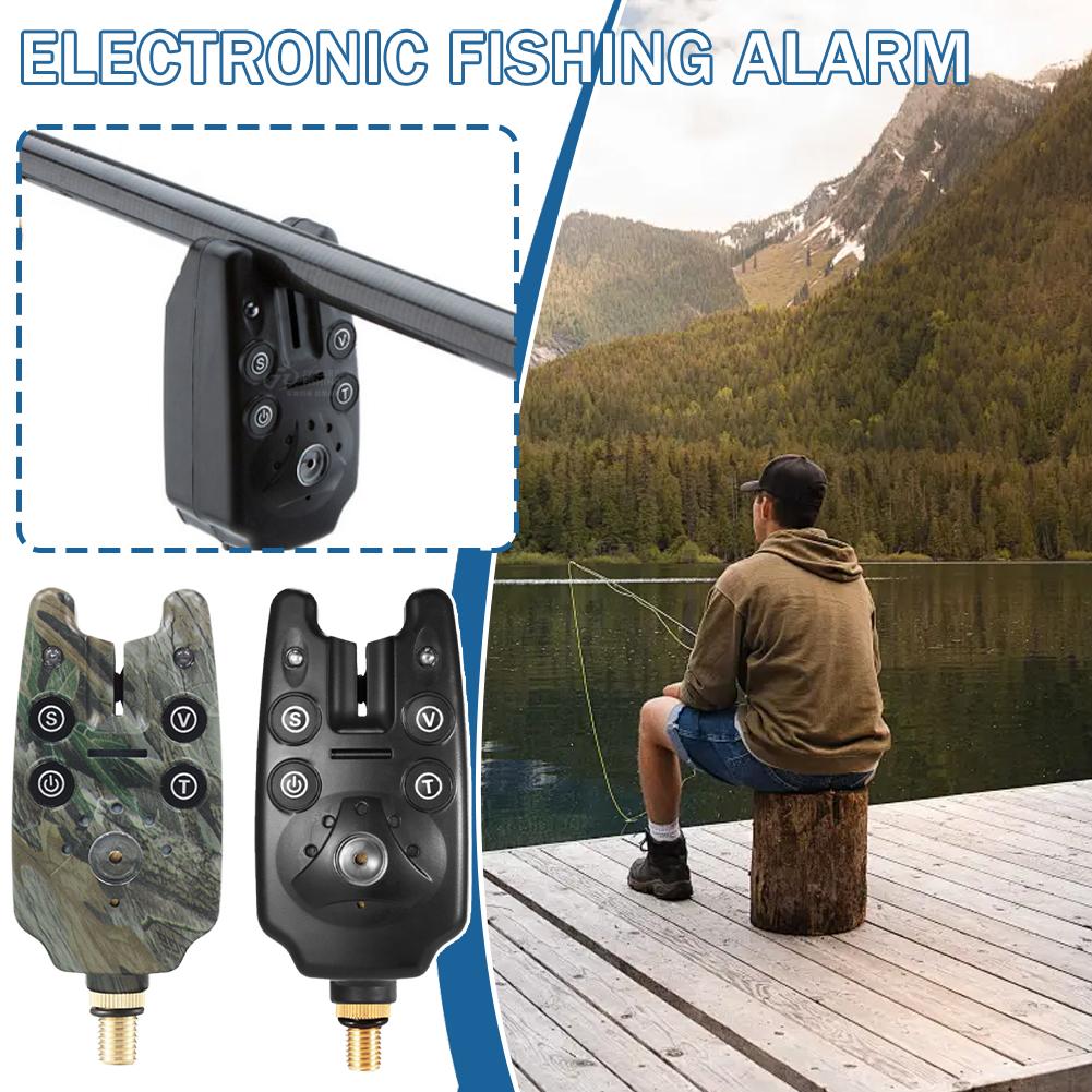 thumbnail image 2 of Ruifaya Juego de alarma de pesca electrónica inalámbrica Alarmas de picadura de pesca a prueba de agua Pesca/, 2 of 7