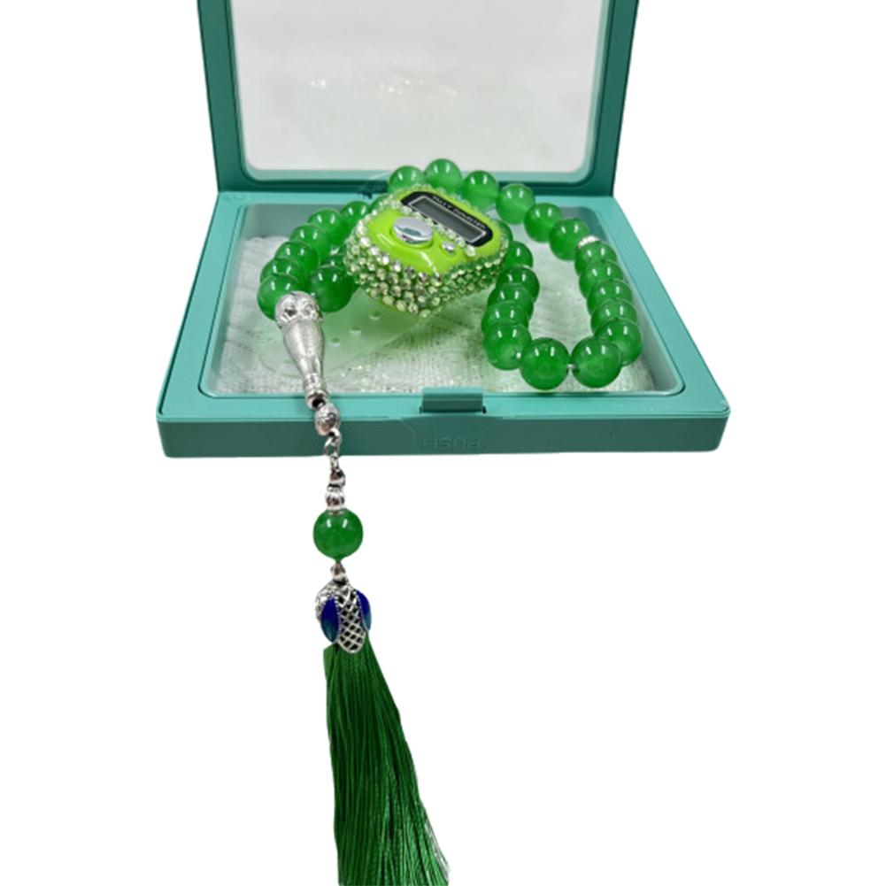 thumbnail image 4 of Wartleves Contador de oración inteligente, contador de dedo electrónico Tasbih, contador de dedo Zikir Digital Tasbeeh, anillos de oración islámicos Azan para musulmanes, reloj despertador, pulsera de, 4 of 7