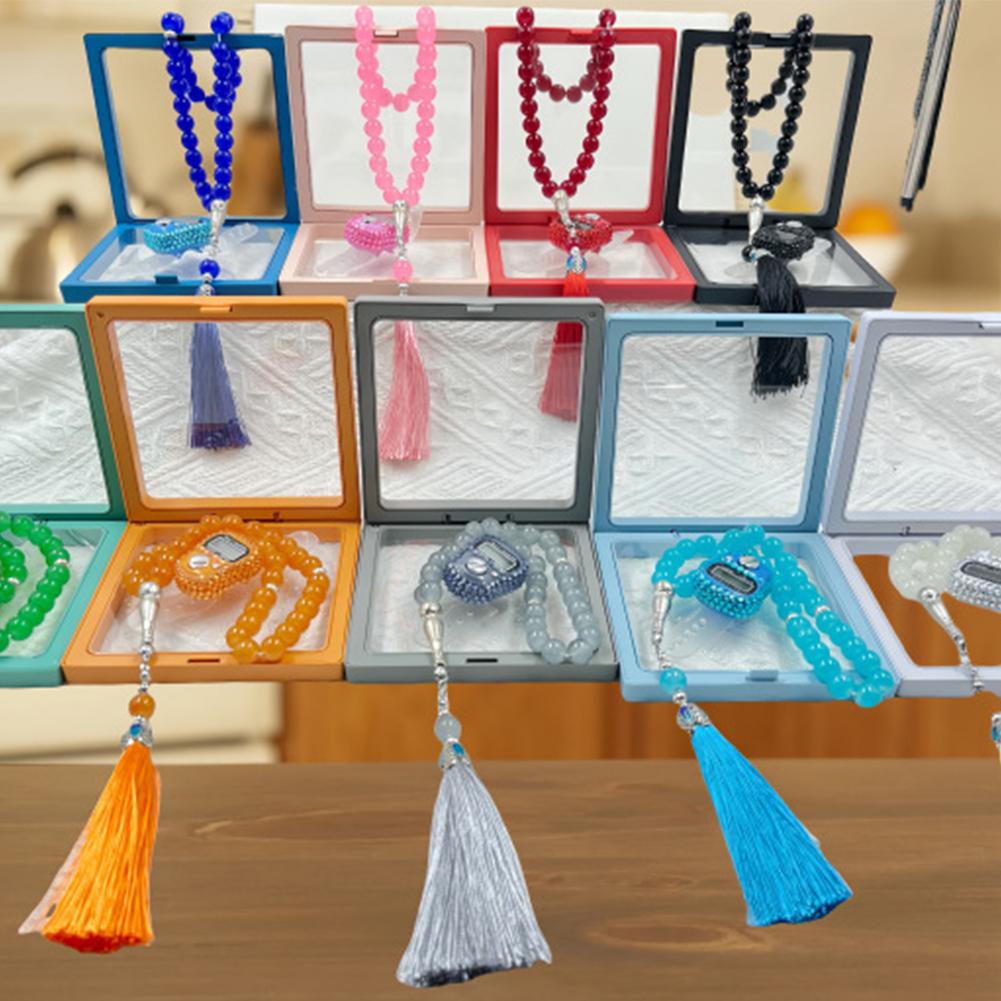 thumbnail image 2 of Wartleves Contador de oración inteligente, contador de dedo electrónico Tasbih, contador de dedo Zikir Digital Tasbeeh, anillos de oración islámicos Azan para musulmanes, reloj despertador, pulsera de, 2 of 7