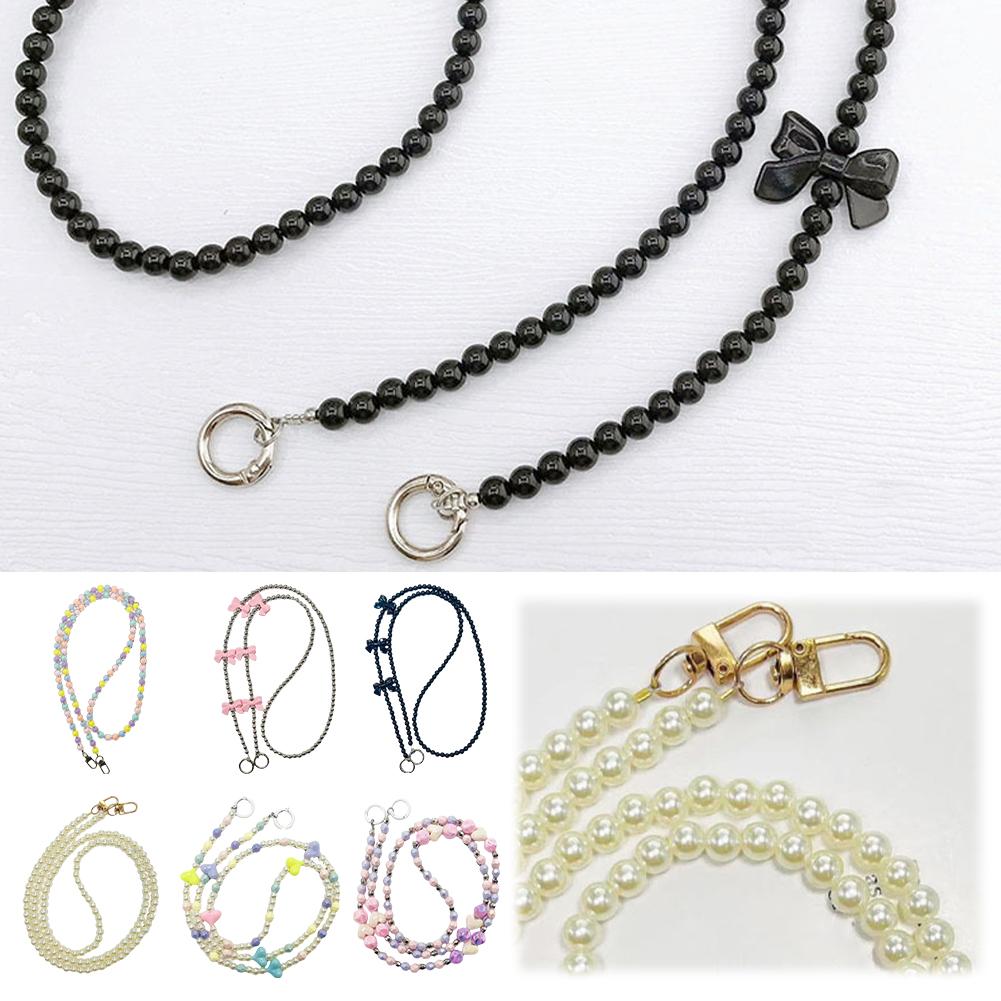 thumbnail image 2 of SGACAI Cuerda colgante multifuncional, accesorio para equipaje con forma de cruz diagonal con cuentas de perlas T5, 2 of 7