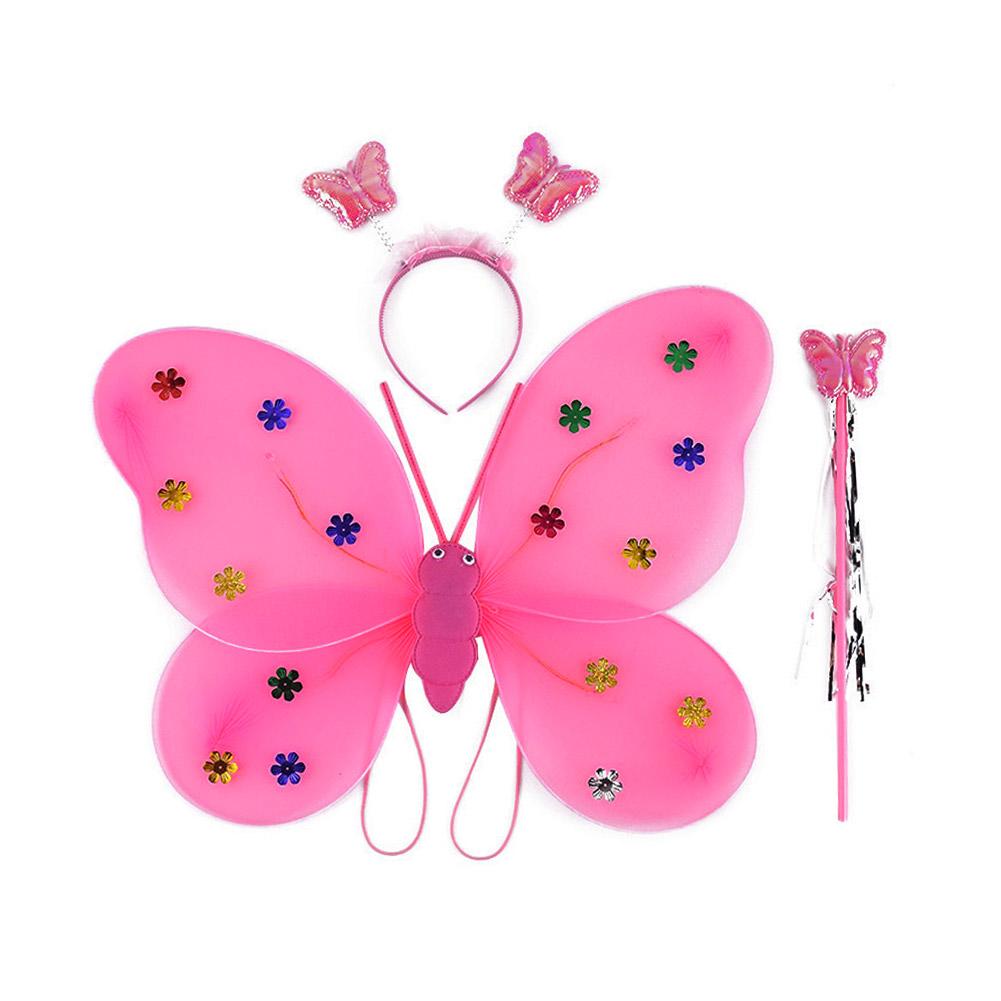 thumbnail image 5 of SGACAI Tocado de alas de mariposa y varita de hada, conjunto de tres piezas para niñas pequeñas ✨s, 5 of 7