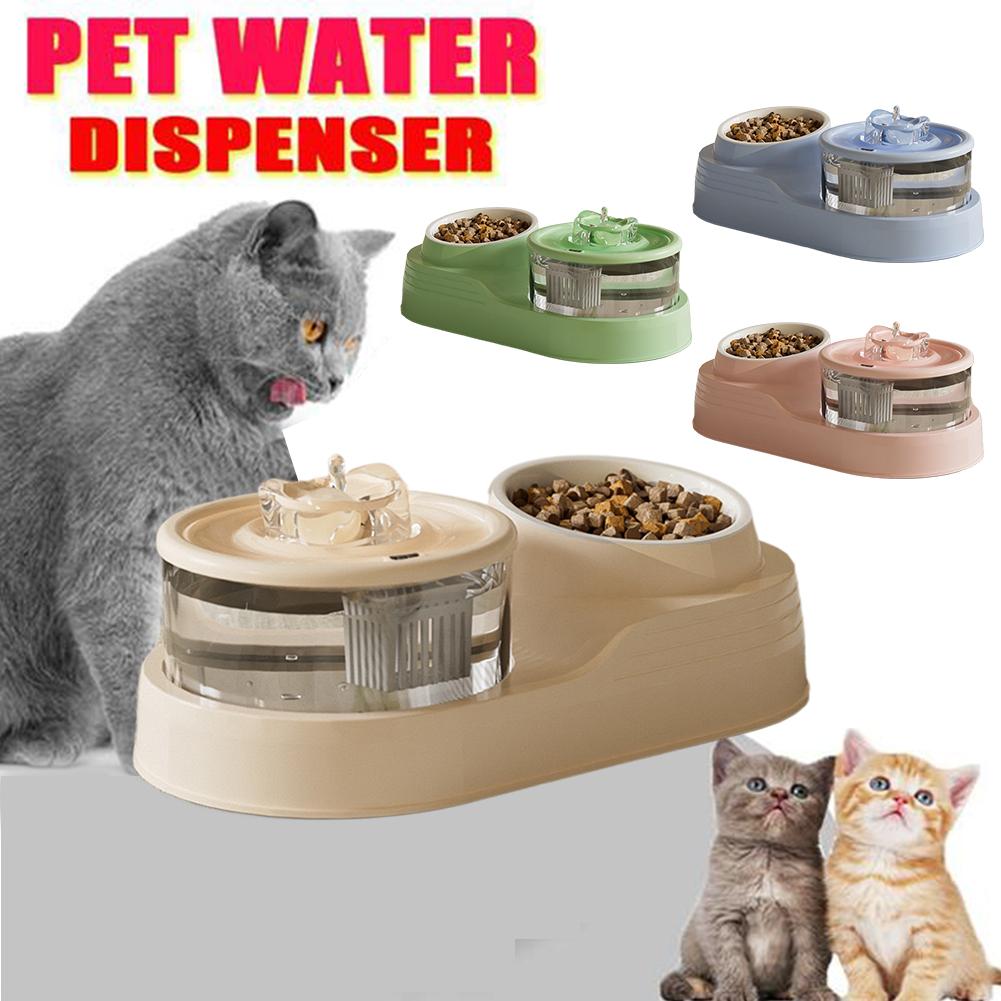 thumbnail image 3 of Wartleves Dispensador de agua y comida para mascotas de gran capacidad, cuenco para beber multifuncional H0, 3 of 7