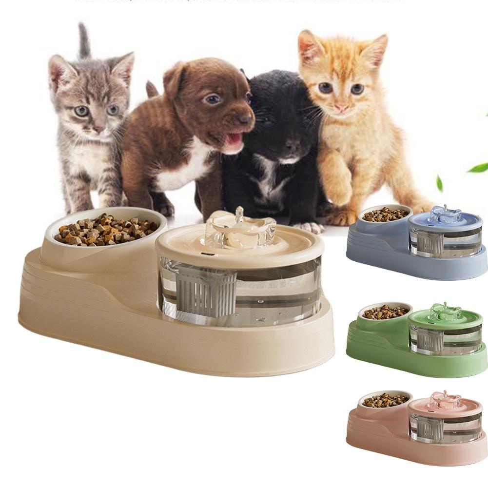 thumbnail image 2 of Wartleves Dispensador de agua y comida para mascotas de gran capacidad, cuenco para beber multifuncional H0, 2 of 7