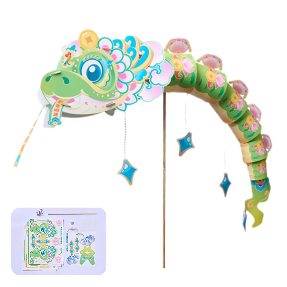 thumbnail image 4 of Ruifaya Lámpara de estilo chino con forma de serpiente para hacer tú mismo la buena suerte para niños, 4 of 7