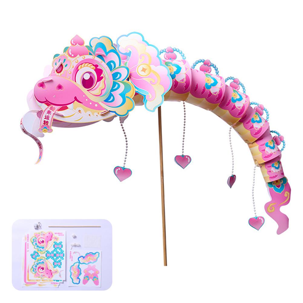 thumbnail image 5 of Ruifaya Lámpara de estilo chino con forma de serpiente para hacer tú mismo la buena suerte para niños, 5 of 7
