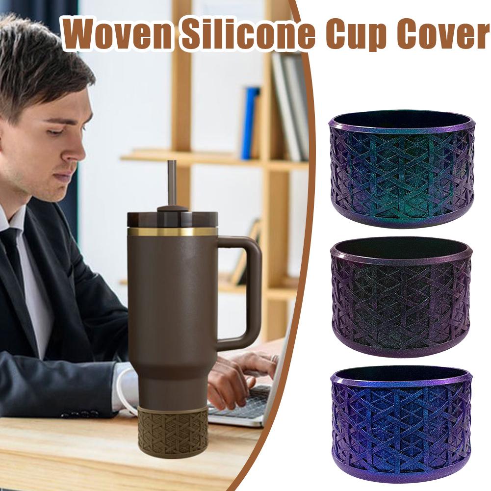 thumbnail image 3 of Wartleves Funda de silicona para taza con patrón tejido,, 3 of 7