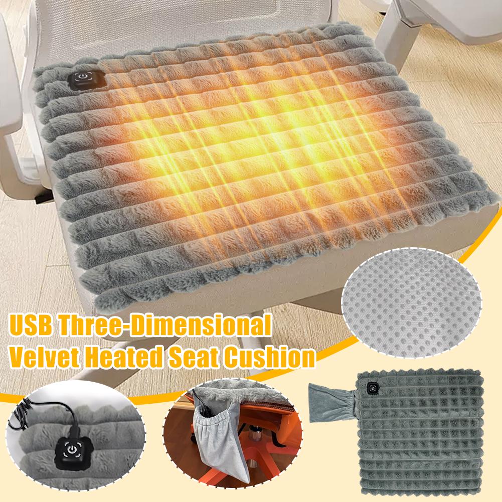 thumbnail image 2 of SGACAI Cojín de asiento con calefacción por USB para silla de oficina, cojín de asiento con calefacción, almohadilla térmica eléctrica, calentador de trasero para silla de coche al aire libre, almo, 2 of 7