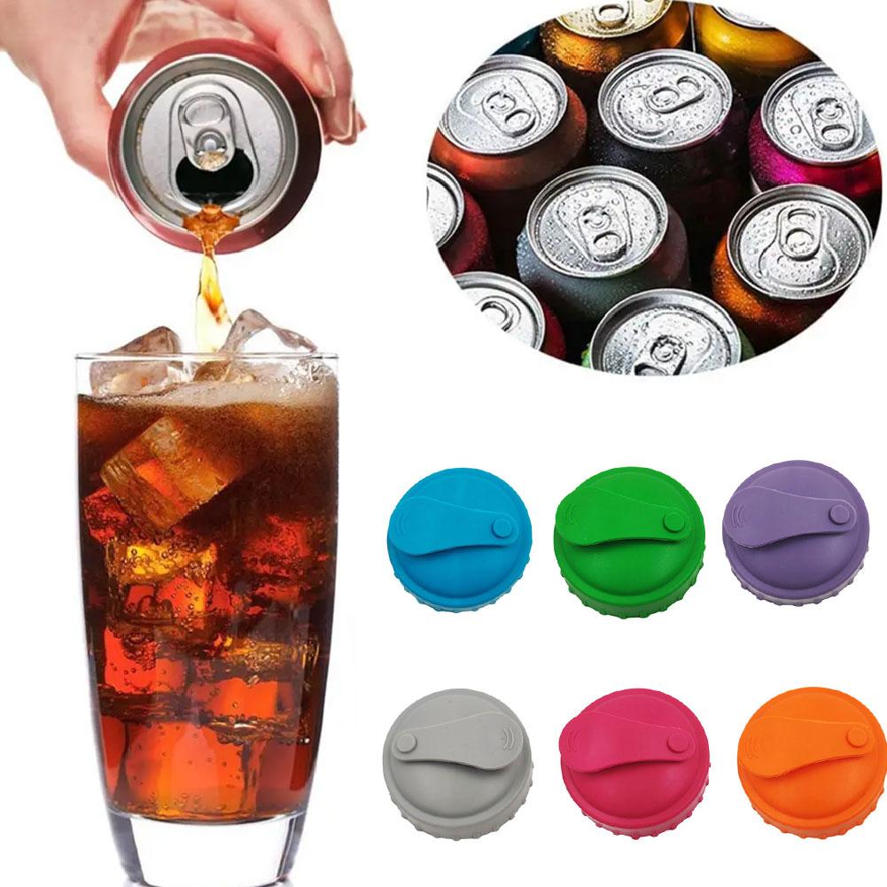 thumbnail image 3 of SGACAI 1/6 piezas Tapas de latas de refresco Tapas de silicona Conservación fresca Reutilizable Cerveza Coca Cola, 3 of 7