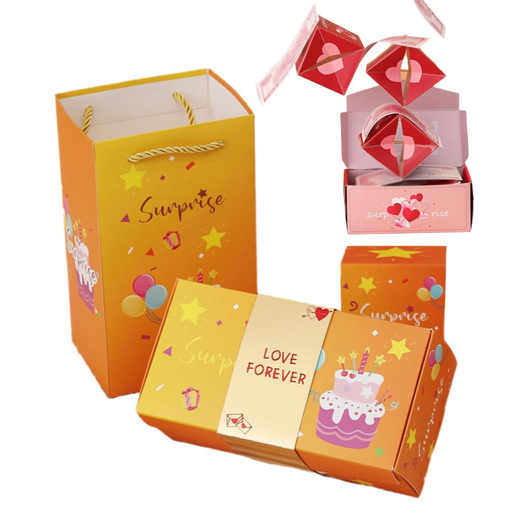 thumbnail image 4 of Ruifaya Caja Sorpresa de Salto Roja, Caja Sorpresa de Cumpleaños de San Valentín, Sobre Rojo, Regalos de Salto., 4 of 7