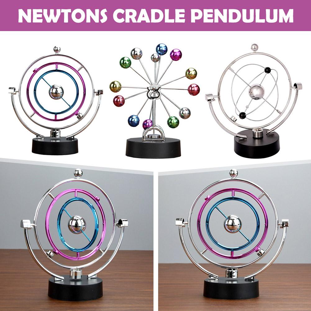 thumbnail image 2 of SGACAI Péndulo de cuna de Newton GINTBN, noria de perpetuum mobile, balanza de ciencia física, decoración de escritorio para entretenimiento y oficina, 2 of 7
