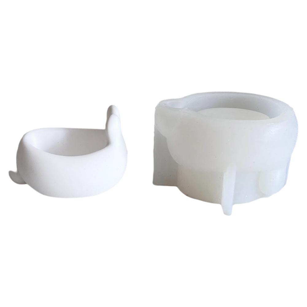 thumbnail image 4 of Ruifaya Lindos moldes de silicona para portavelas de conejo, moldes para cajas de resina para tarros de velas de cemento, 4 of 7