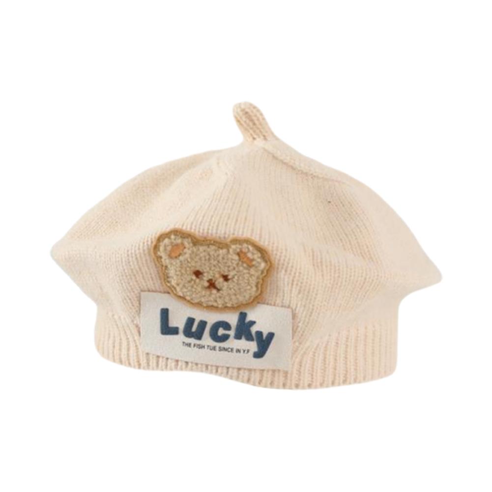 thumbnail image 5 of Wartleves Boina para niños, gorro de lana de punto con forma de osito de peluche para otoño e invierno;, 5 of 7