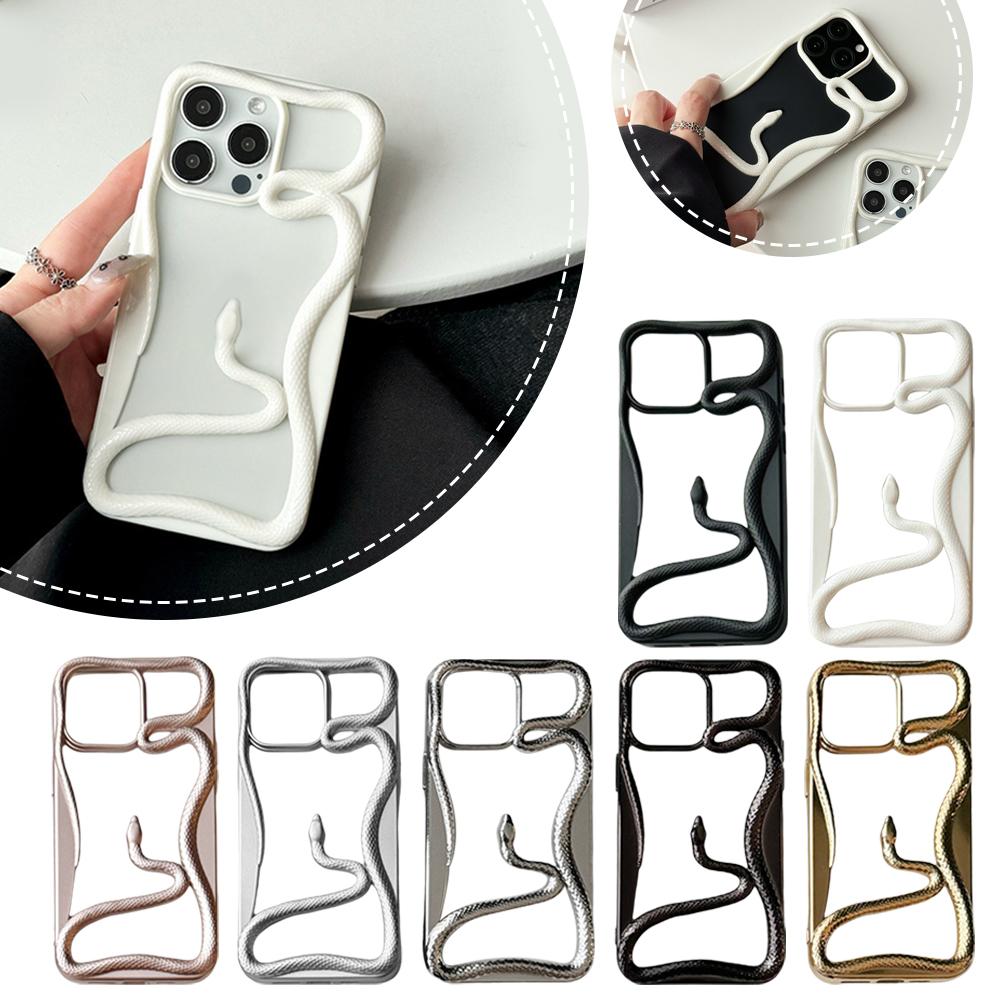 thumbnail image 2 of Wartleves Funda de teléfono con disipación de calor 3D Snake Hollow para iPhone 16 15 Pro/Max/promax/plus, funda de silicona suave a prueba de golpes de lujo, 2 of 7