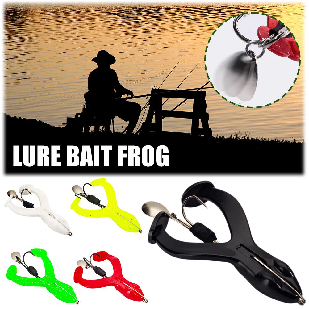 thumbnail image 2 of SGACAI Señuelo de pesca con cebo blando Jig Frog Wobbler de 10 cm y 13,5 g de silicona artificial, 2 of 7