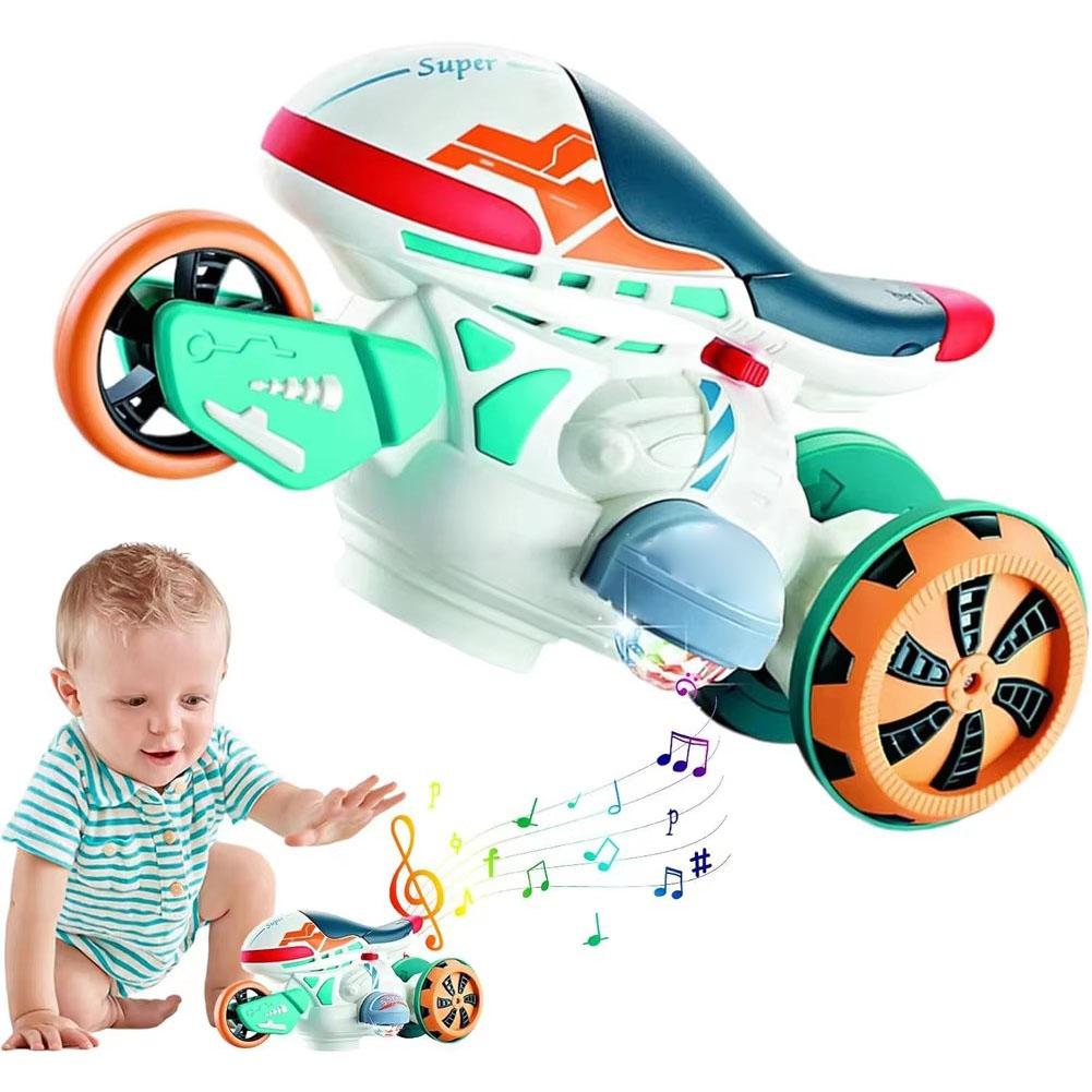 thumbnail image 4 of Ruifaya Nueva motocicleta eléctrica con luz y música, juguete giratorio de 360° para niños #OA, 4 of 7